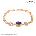 75025 Xuping wedding party jewelry China wholesale elegance heart shaped bracelet